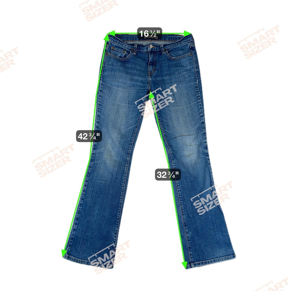 Levis 515 Jeans Womens 8 Blue Boot‎ Cut Stretch Denim Distressed Raw Hem Classic - Picture 3 of 14
